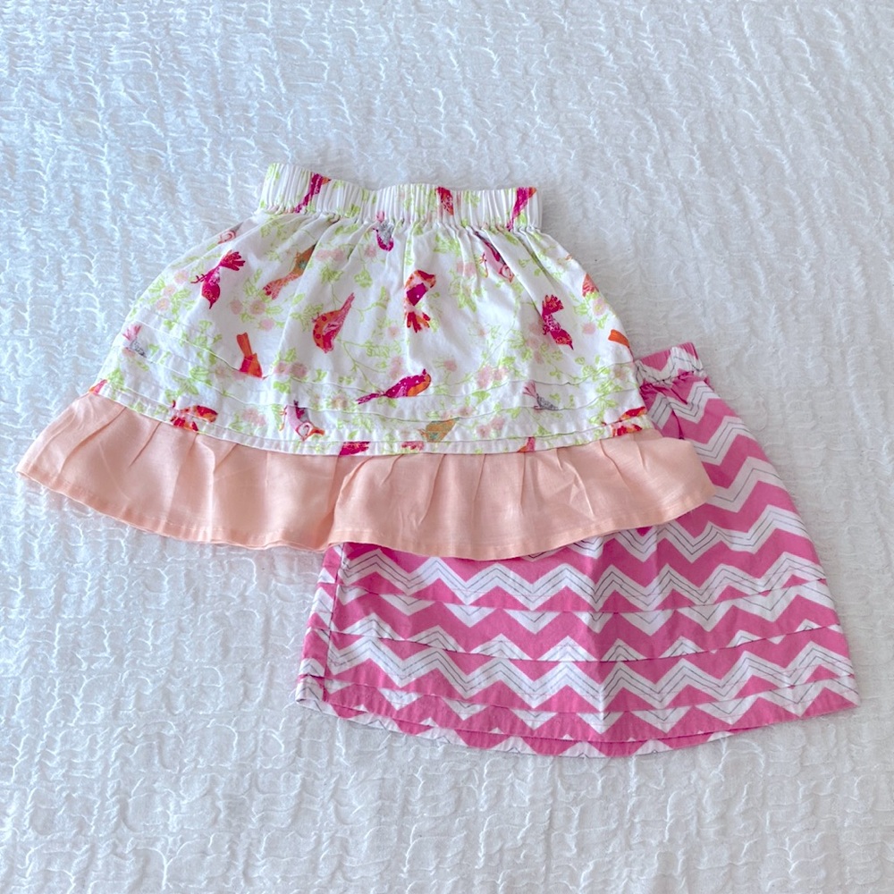 Little Girl’s Size 5-6 2x Short Skirts (Handmade@ Home)Colors: White, Pink, etc.